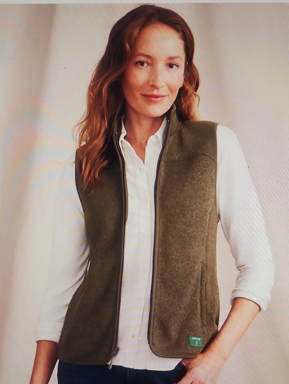 Orvis R65 Sweater Fleece Vest- Tarragon